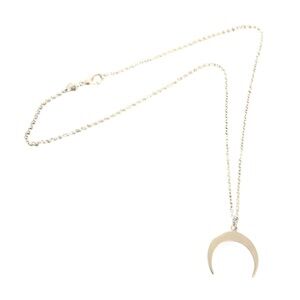 Sterling Silver Crescent Moon Dainty Pendant Necklace, Minimalist Moon Jewelry